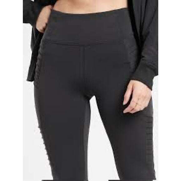 Athleta Black Delancey Moto Leggings Womens Size Small in Black - Picture 3 of 11